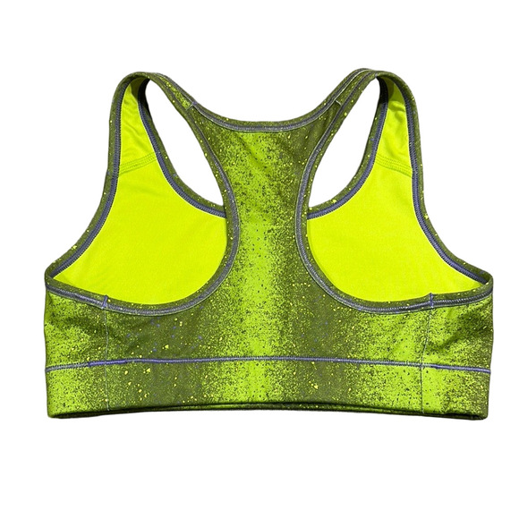 Nike Dri-Fit Sports Bra Green and Yellow Performance Sports Bra Size Small - Picture 3 of 3